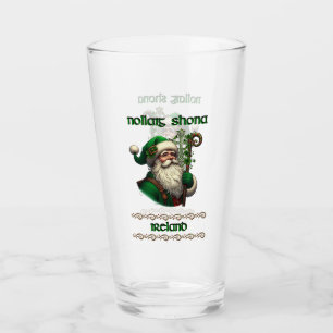 Copo De Pint Papais noeis Irlandeses e Vidro de Natal Celta