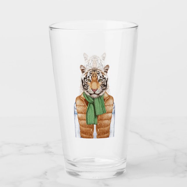 Copo De Pint Para baixo tigre da veste (Frente)