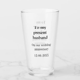 Copo De Pint Para meu marido aniversário de casamento adicione