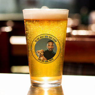 Copo De Pint Para o melhor Pai de cães alguma vez personalizado