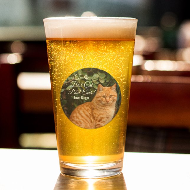 Copo De Pint Para o melhor Pai de gatos alguma vez personalizad (Criador carregado)