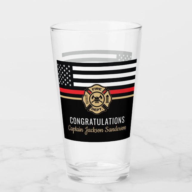 Copo De Pint Parabéns do Sinalizador da Linha Vermelha do Bombe (Frente)