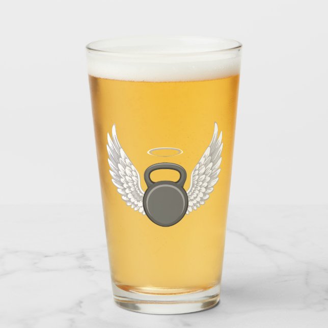 Copo De Pint Paraíso do Kettlebell (Frente (Preenchido))