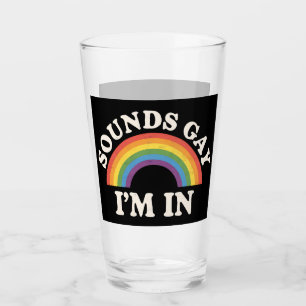 Copo De Pint Parece Gay Eu Estou Dentro Camiseta LGBTQ+ Arco-ír