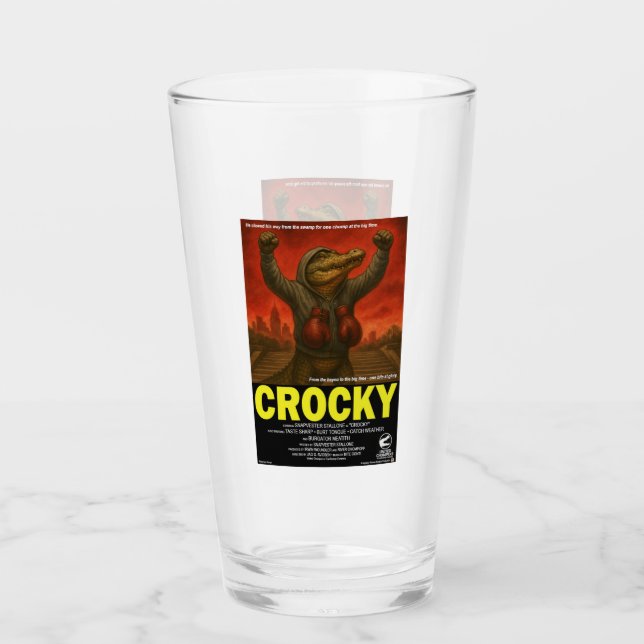 Copo De Pint Paródia de Filme Clássico Crocky (Frente)