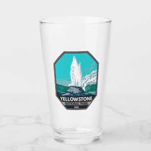 Copo De Pint Parque Nacional Yellowstone Castle Geyser Vintage