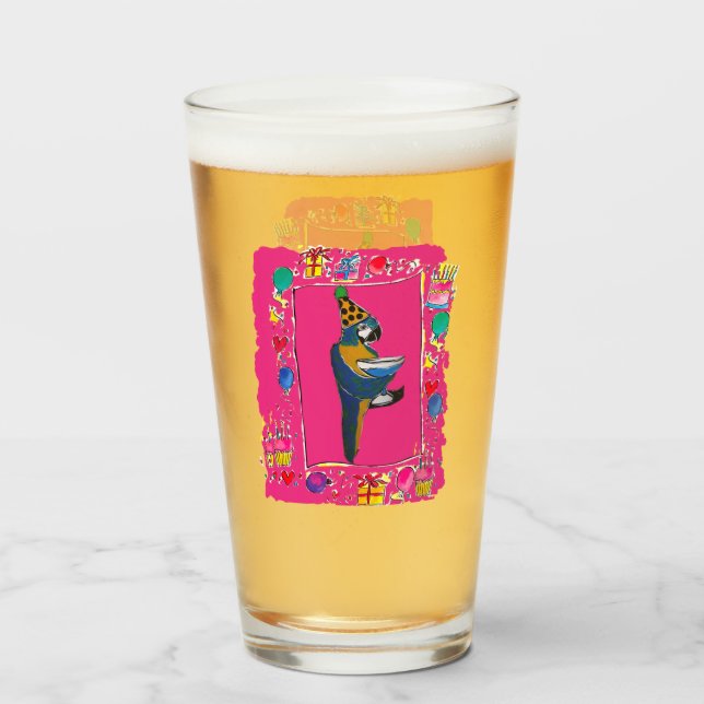 COPO DE PINT PARROTS DE ANIVERSÁRIO (Frente (Preenchido))