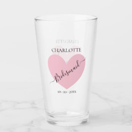 Copo De Pint Partido Bridal Rosa de Bridesmaid Personalizado