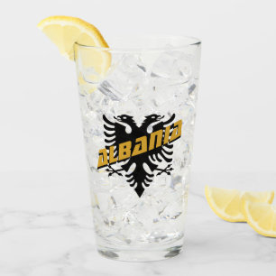 Copo De Pint Partido Patriótico Albânia e Bandeira Albanesa