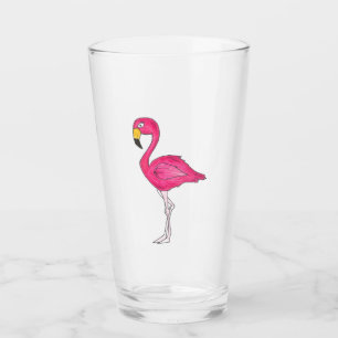 Copo De Pint Pássaro Tropical Flamingo, Rosa Quente