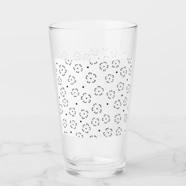 Copo De Pint Pasta de Aniversário com Flores Personalizada (Frente)