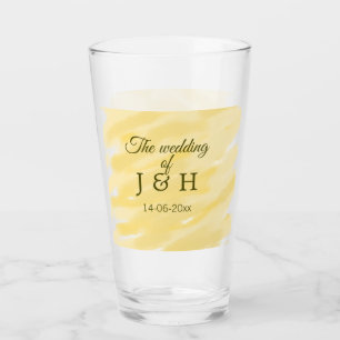 Copo De Pint Pastel amarelo-manteiga, casamento do casal le
