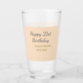 Copo De Pint Pastel orange gray happy 21st birthday name date