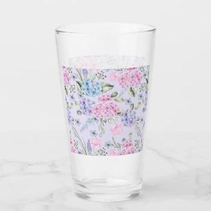 Copo De Pint Pastel Watercolor Mistura de Cor Hidrangea Flores
