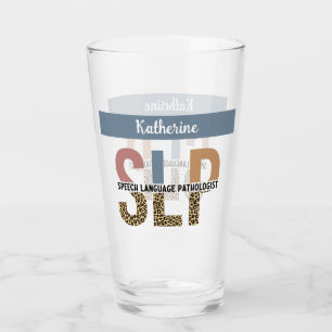 Copo De Pint Patologista Leopard de Discurso SLP Personalizado