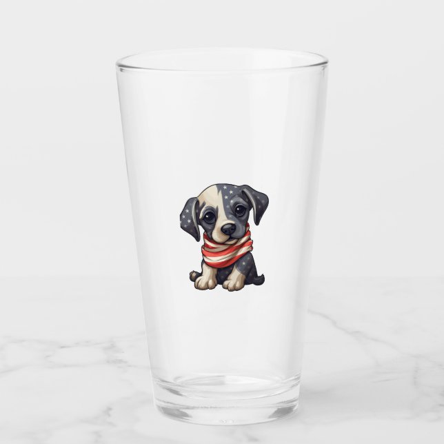 Copo De Pint Patriotic Puppy - Style 11 (Frente)