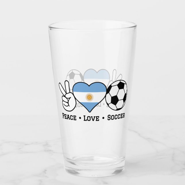 Copo De Pint Paz Amor Futebol Argentina (Frente)