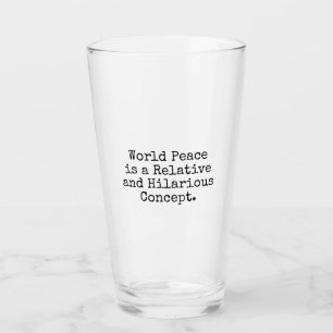 Copo De Pint Paz de mundo o vidro