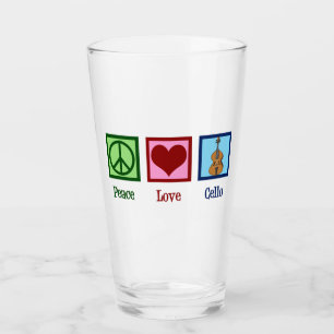 Copo De Pint Peace Love Cello