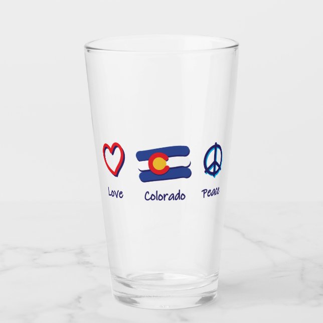 Copo De Pint Peace Love Colorado (Frente)