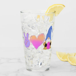 Copo De Pint Peace Love Gnomo | Sublimação do Pastel de Páscoa 