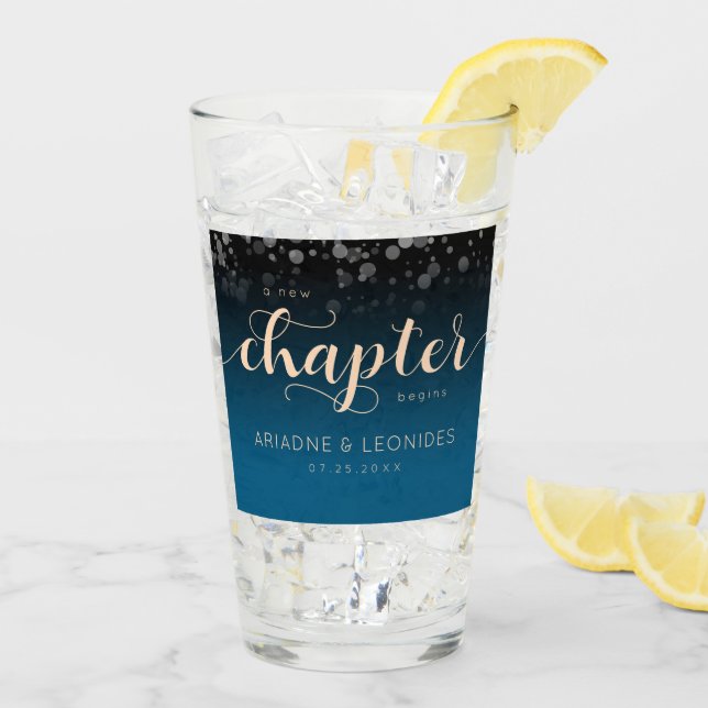 Copo De Pint Peach Oceanic Blue Casado Um Novo Capítulo (Gelo traseiro)