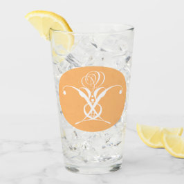 Copo De Pint Peach Retro White Flourish Rosa