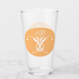 Copo De Pint Peach Retro White Flourish Rosa