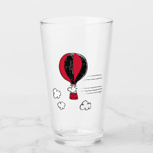 Copo De Pint PEANUTS Padrão vermelho e preto