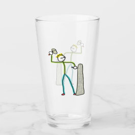 Copo De Pint Pedreiro Stickman