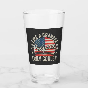 Copo De Pint Peepaw como um vovô apenas mais frio EUA Flag DK