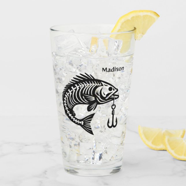 Copo De Pint Peixe de Nome Personalizado (Gelo traseiro)