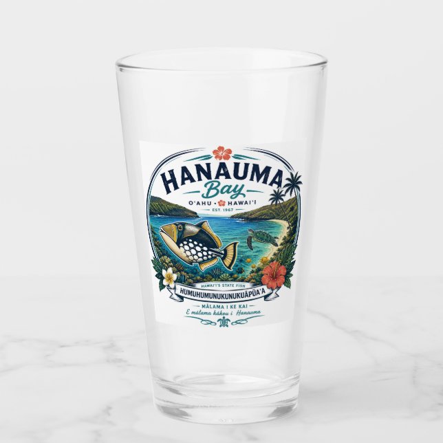 Copo De Pint Peixe do Estado do Havaí (Frente)