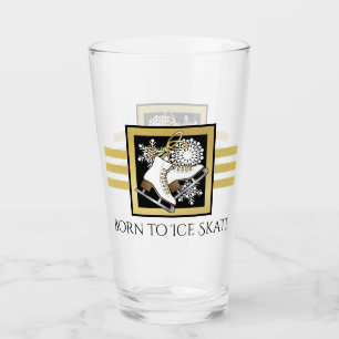 Copo De Pint Pele de gelo Dourada e Preta Personalizada