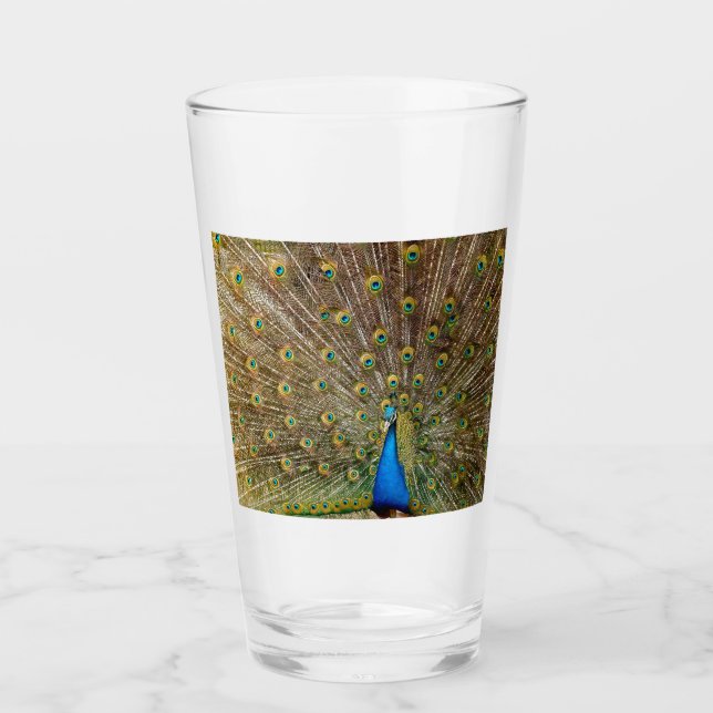 Copo De Pint Penas da Cauda Peacock (Frente)