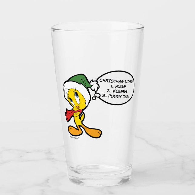 Copo De Pint Pensamentos de Natal TWEETY™ (Frente)