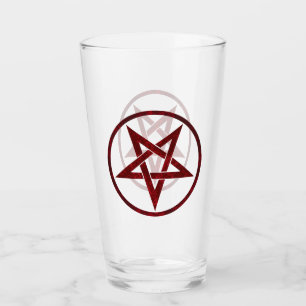 Copo De Pint Pentagrama do diabo vermelho