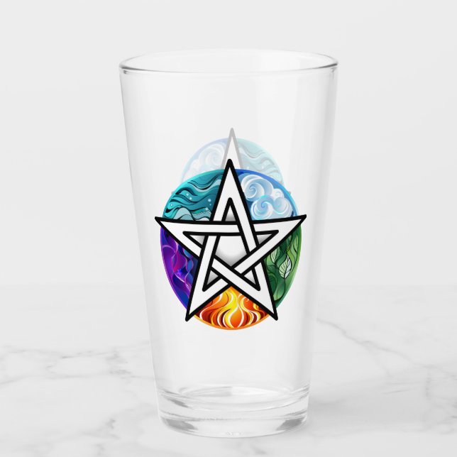 Copo De Pint pentagrama wiccano (Frente)