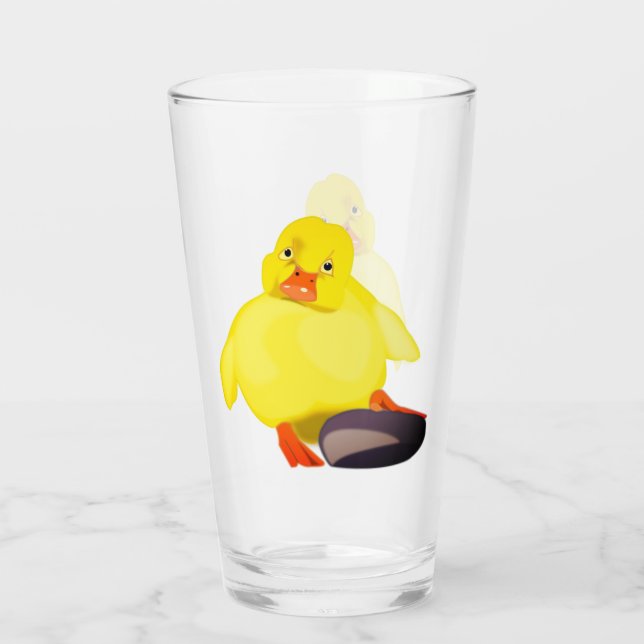 Copo De Pint Pequeno Vidro Amarelo (Verso)