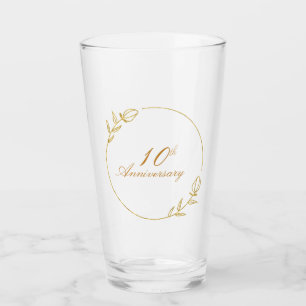 Copo De Pint Personaliza o Aniversário com Moldura Dourada