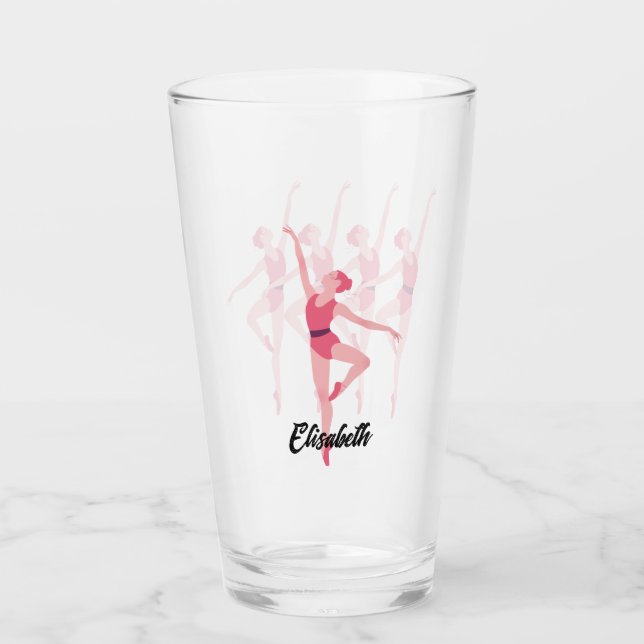 Copo De Pint Personalização de bailarina de dança (Frente)