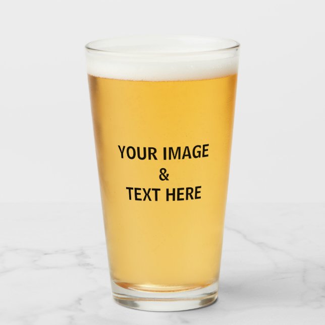 Copo De Pint Personalizada Personalizada Sua Própria Foto (Frente (Preenchido))