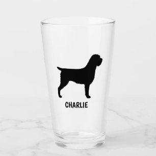 Copo De Pint Personalizado de Silhueta Griffon Apontando por Fi