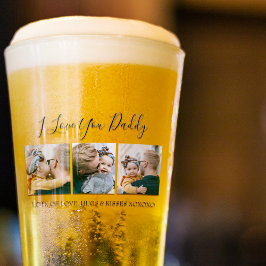 Copo De Pint Personalizado Moderno Eu Amo Você Papai | 3 Fotos