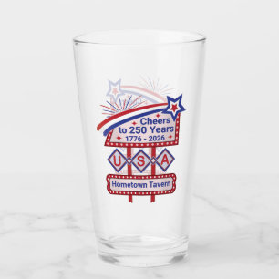 Copo De Pint Personalizado USA 250–Marquise Patriótica Retrô