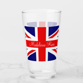 Copo De Pint Personalizar com um Nome de Bandeira Nacional Brit