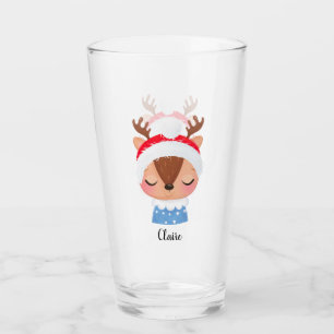 Copo De Pint Personalizar o rosto da Reinadora de Sono de Natal