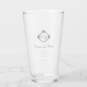 Copo De Pint Personalizar os nomes, as iniciais e a frase Amor