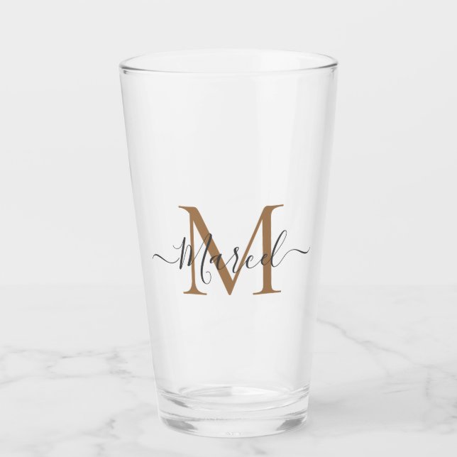 Copo De Pint Personalizar Primeira Letra de Nome (Frente)