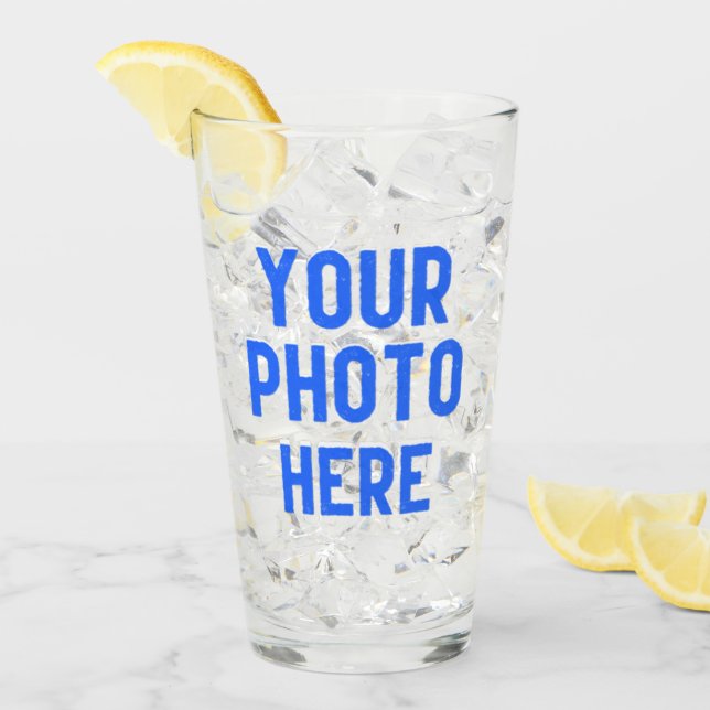 Copo De Pint Personalize seu próprio vidro de impressão (Gelo frontal)